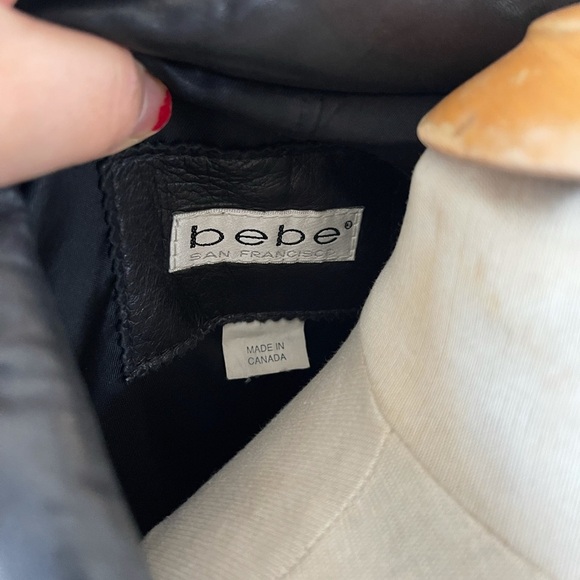 Vintage 90s Y2K BEBE leather jacket - Picture 4 of 7